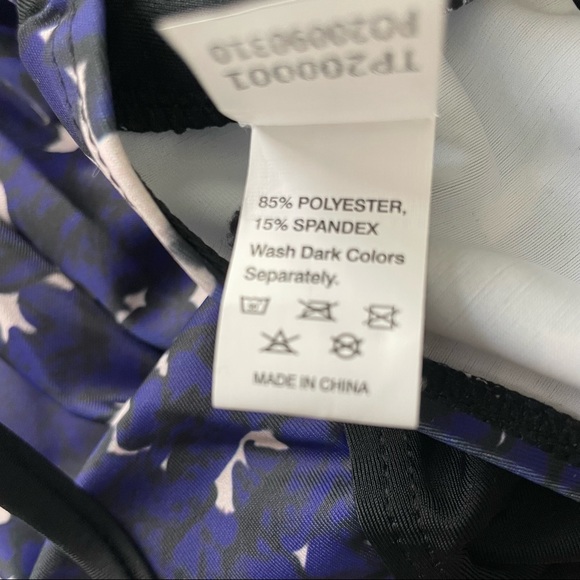 Purple & black floral boy shorts tankini - Picture 4 of 5